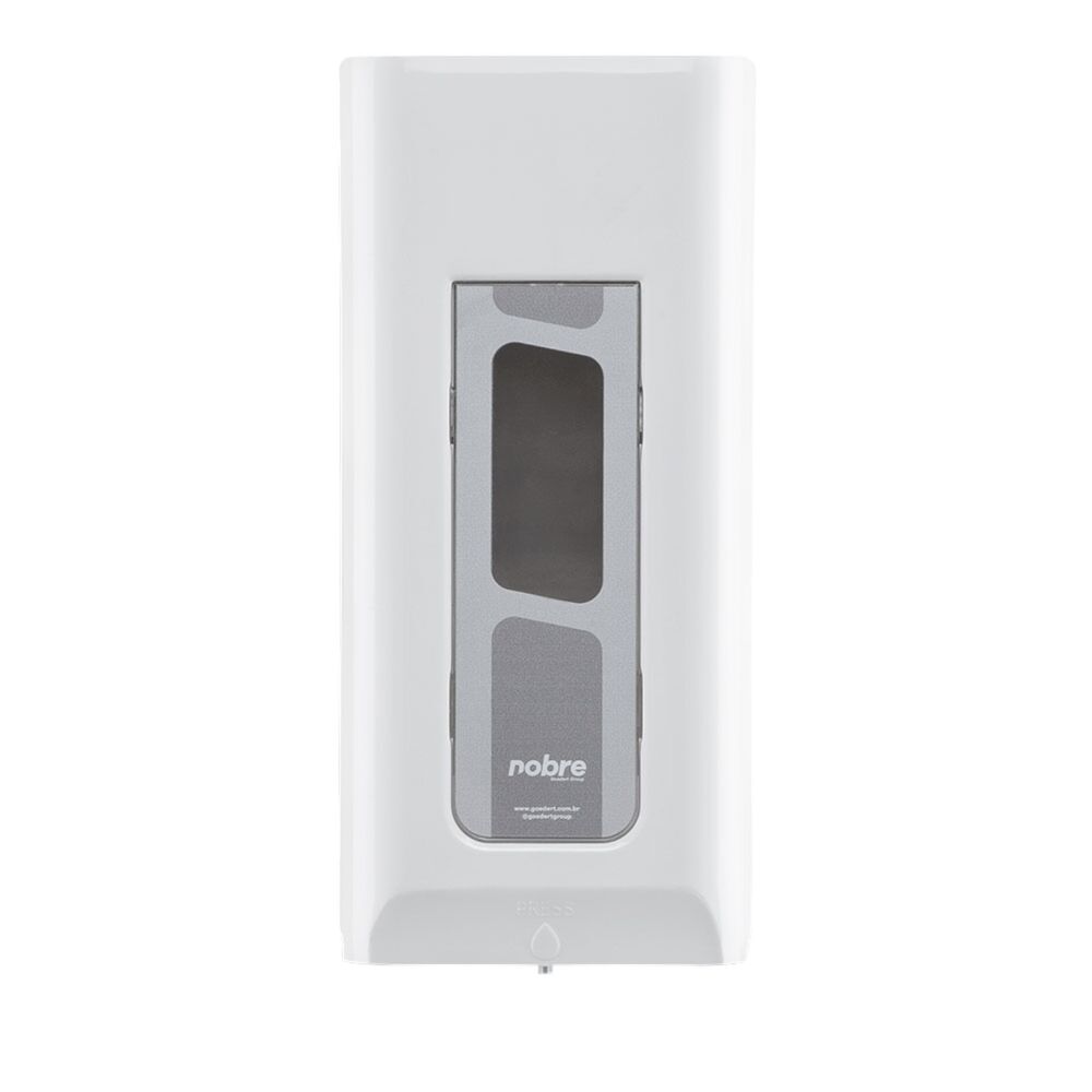 Dispenser para Sabonete Líquido/Álcool Gel 800ml com Reservatório Válvula Branco - Nobre