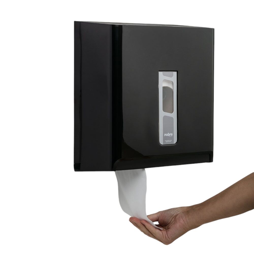 Dispenser para Higiene Rolão 300/500m Preto - Nobre
