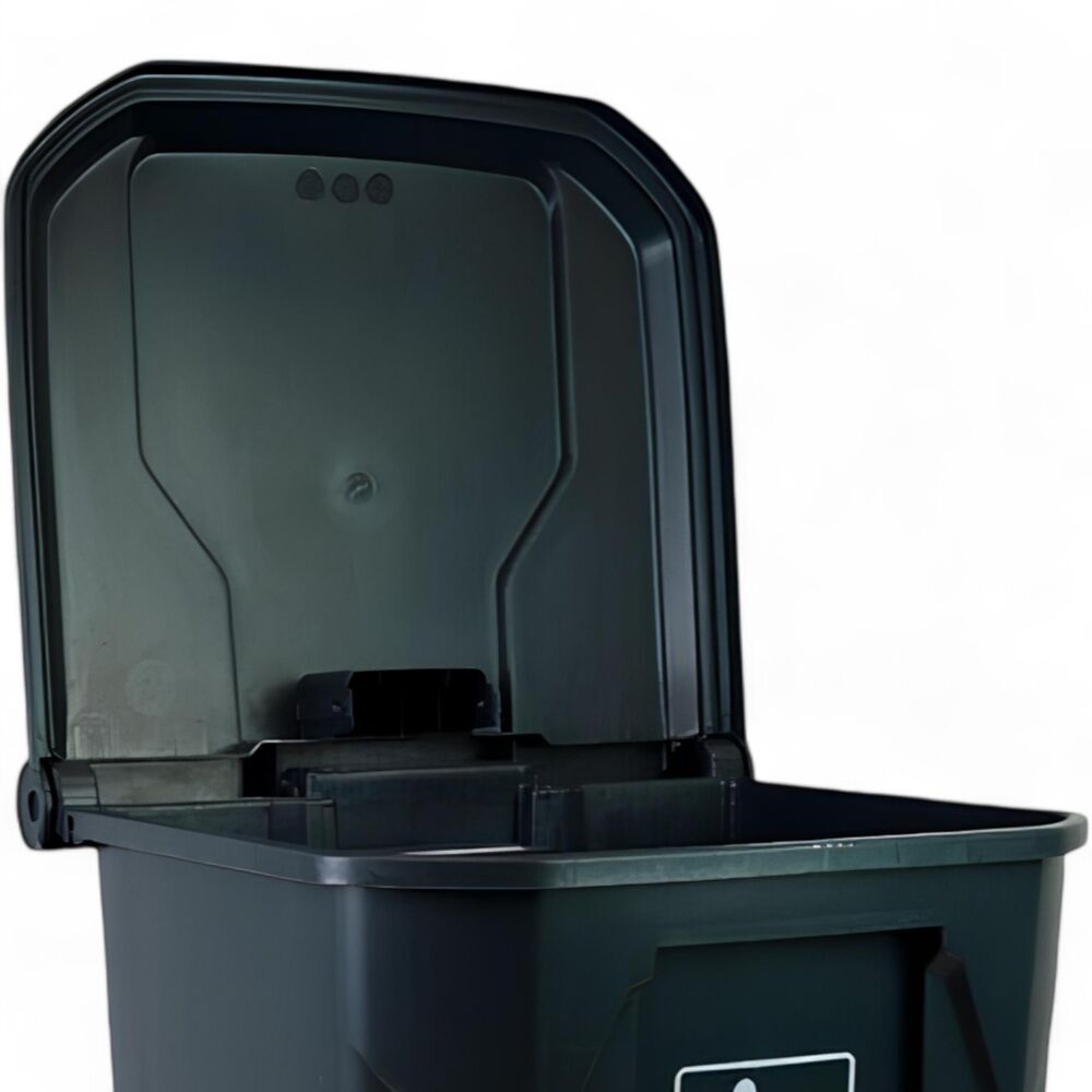 Lixeira Plástica com Pedal 50L Cinza Áreas Externas Grande - Nobre