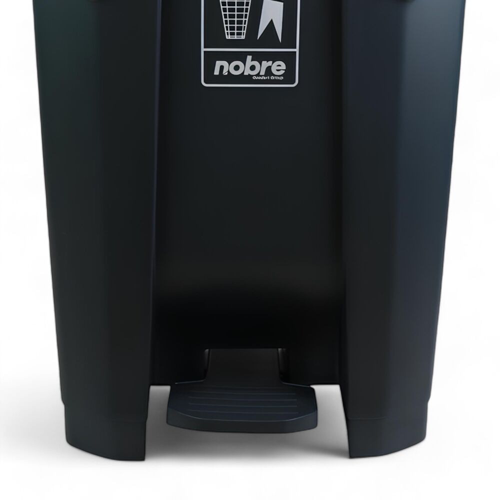 Lixeira Plástica com Pedal 80L Cinza Áreas Externas Grande - Nobre