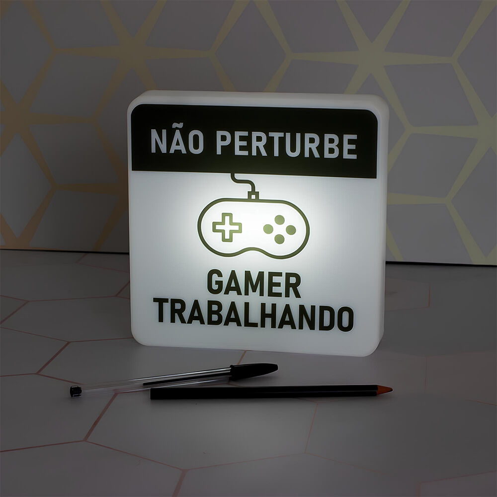 Luminária Slim Box Gamer Trabalhando Luz Indireta Presente USB