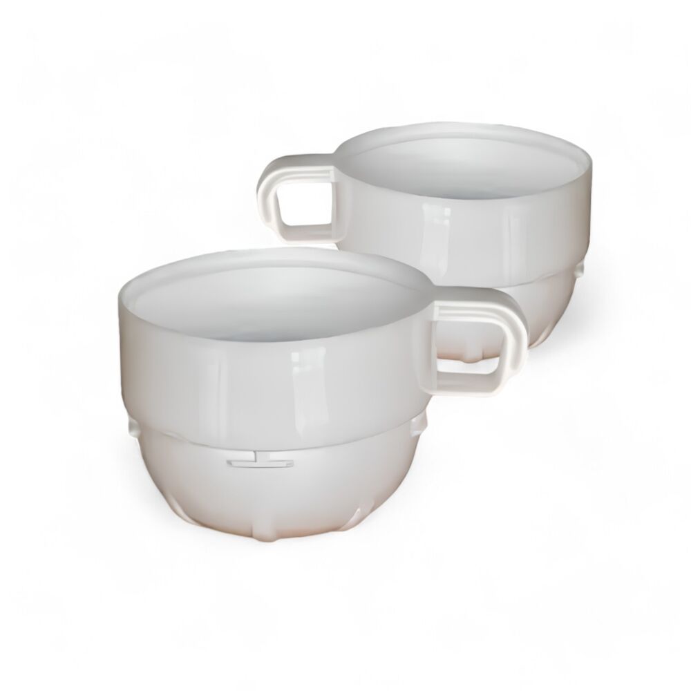 Conjunto de Garrafa Térmica com 2 Xícaras 1L Branca - Mood