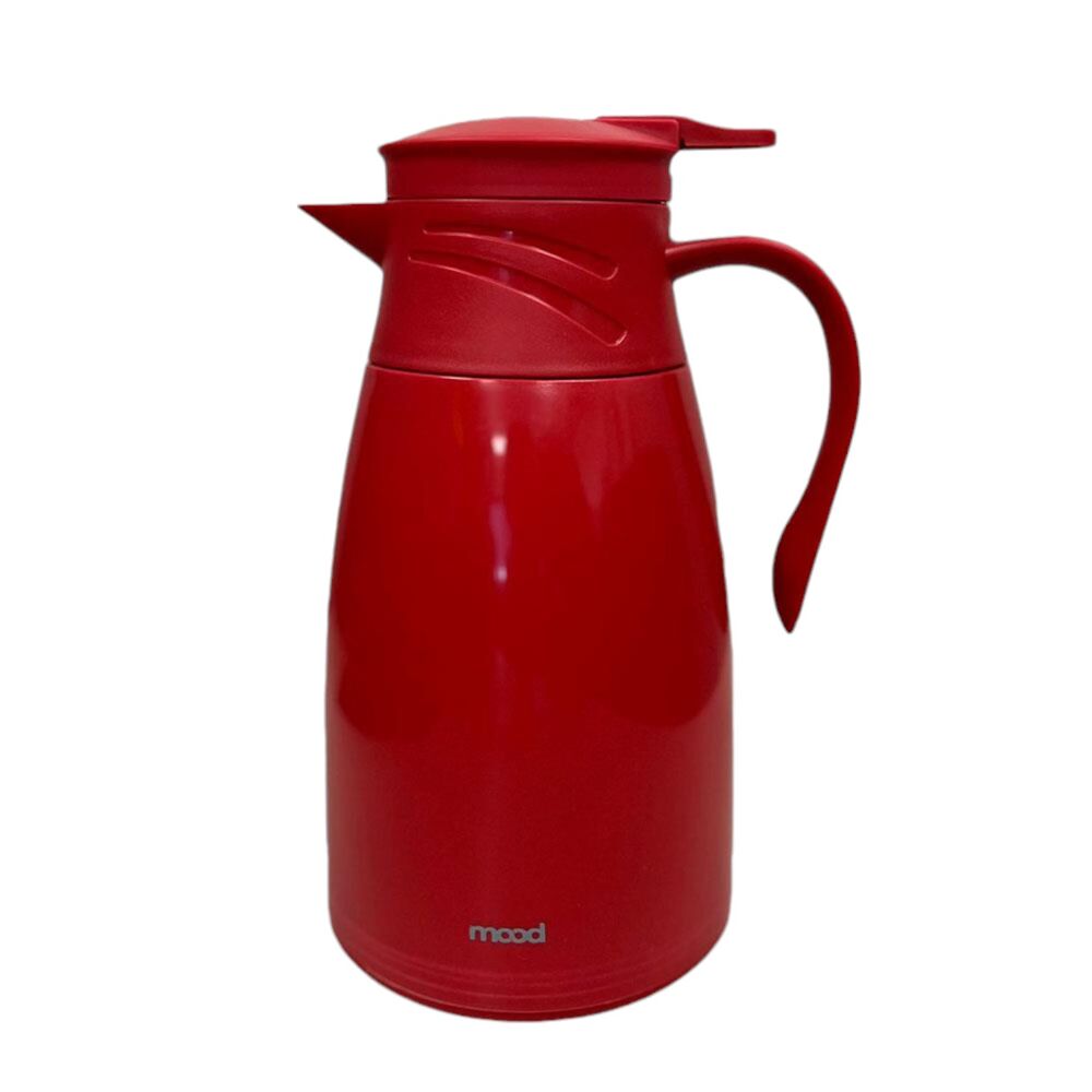 Garrafa Térmica Plástica Bule 1L Cafés Chás Vermelho - Mood