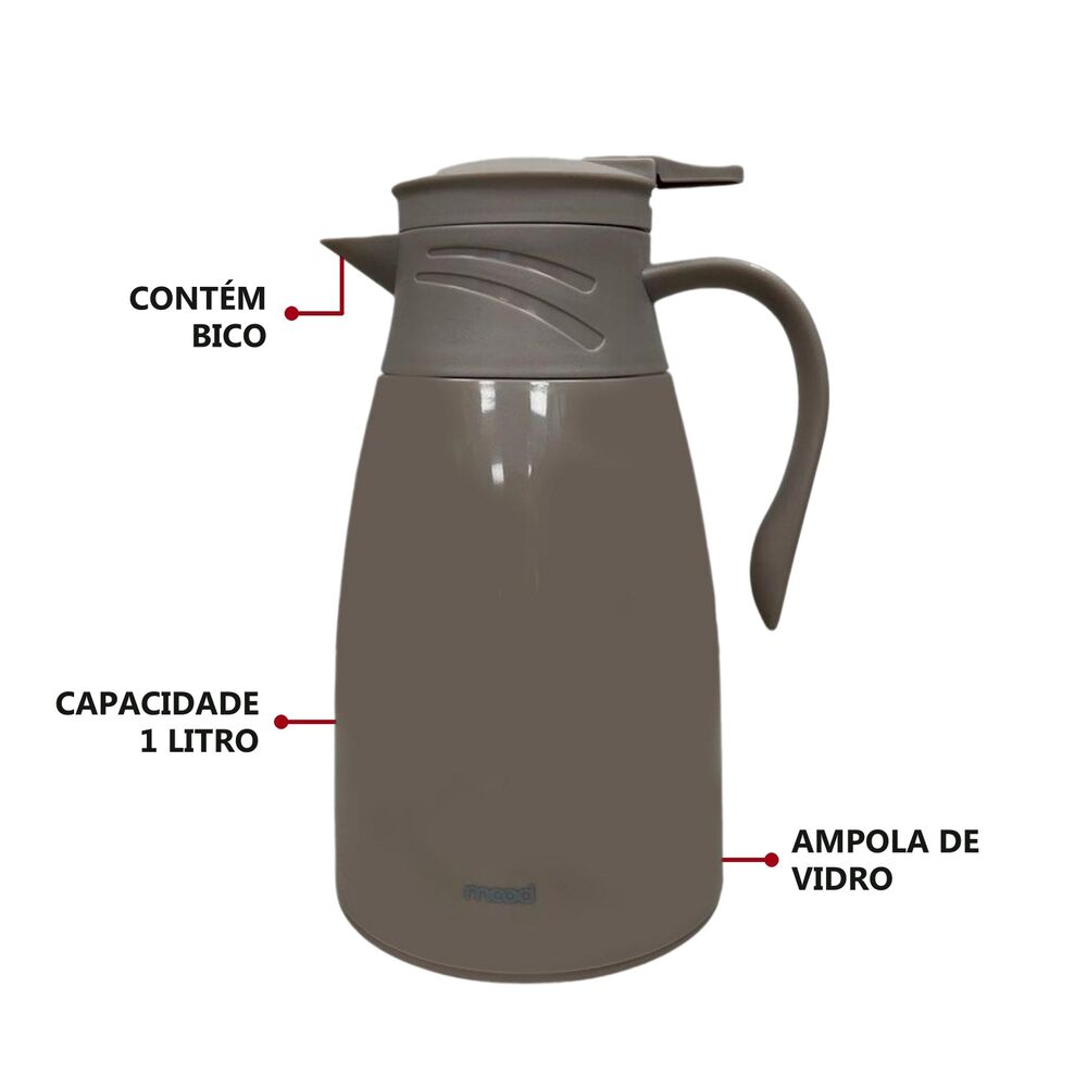 Garrafa Térmica Plástica Bule 1L Cafés Chás Fendi - Mood