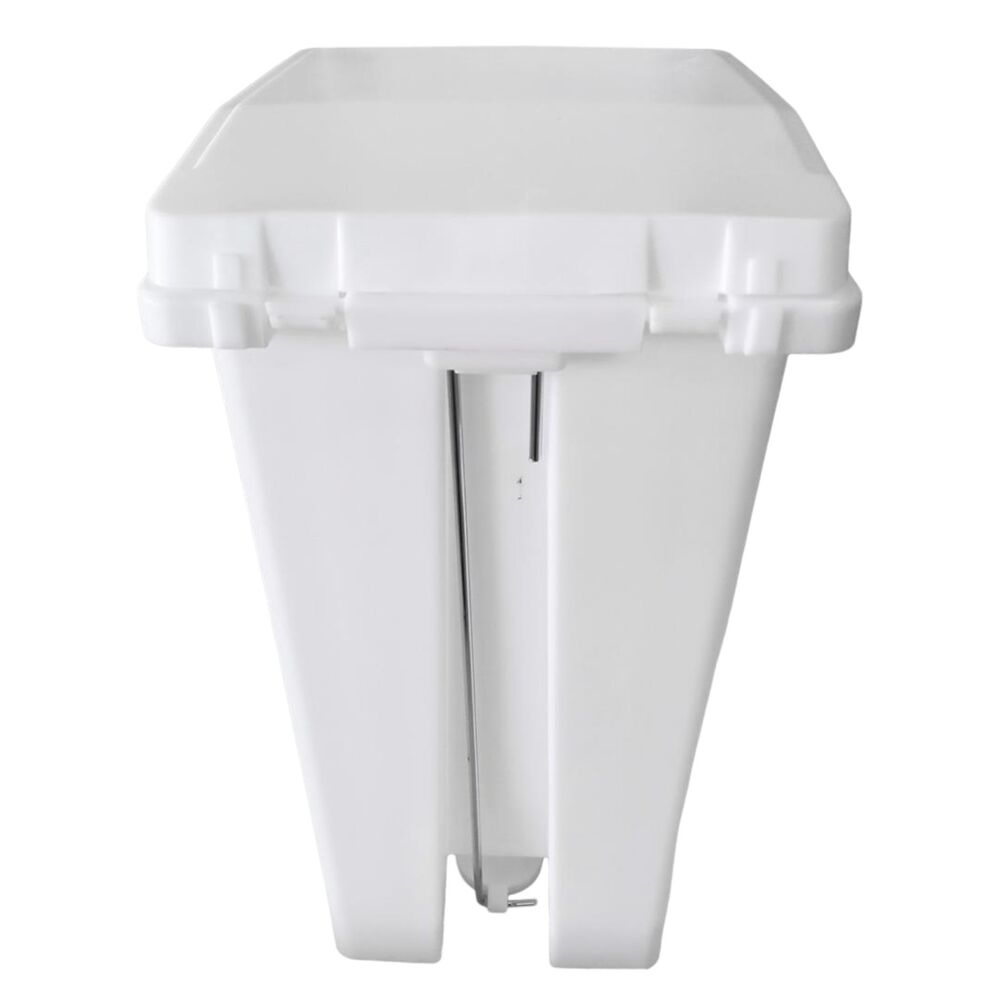Lixeira Plástica com Pedal 15L Branca Banheiros Cozinhas - Nobre