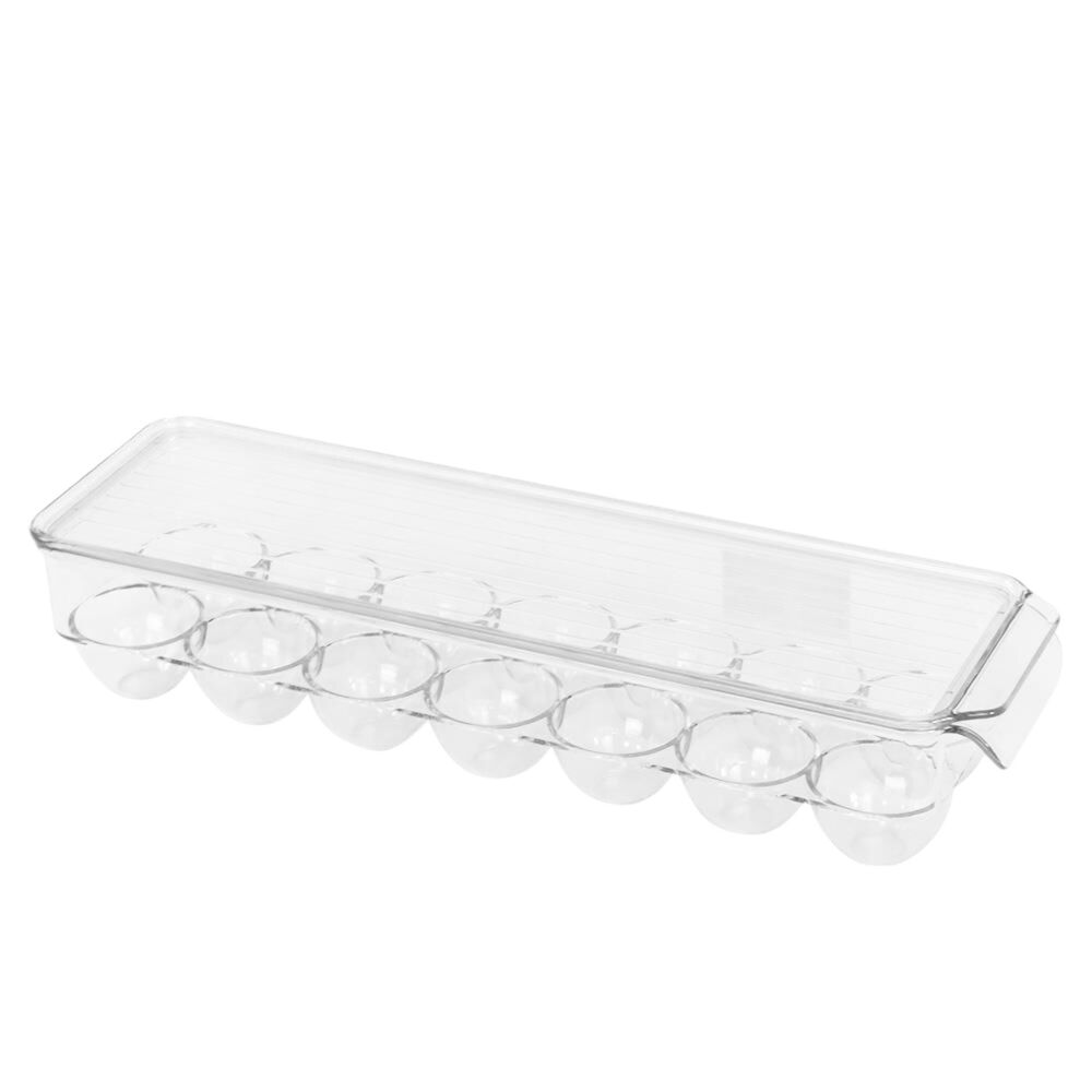 Organizador para Ovos com Tampa de Plástico 14 Espaços Geladeira