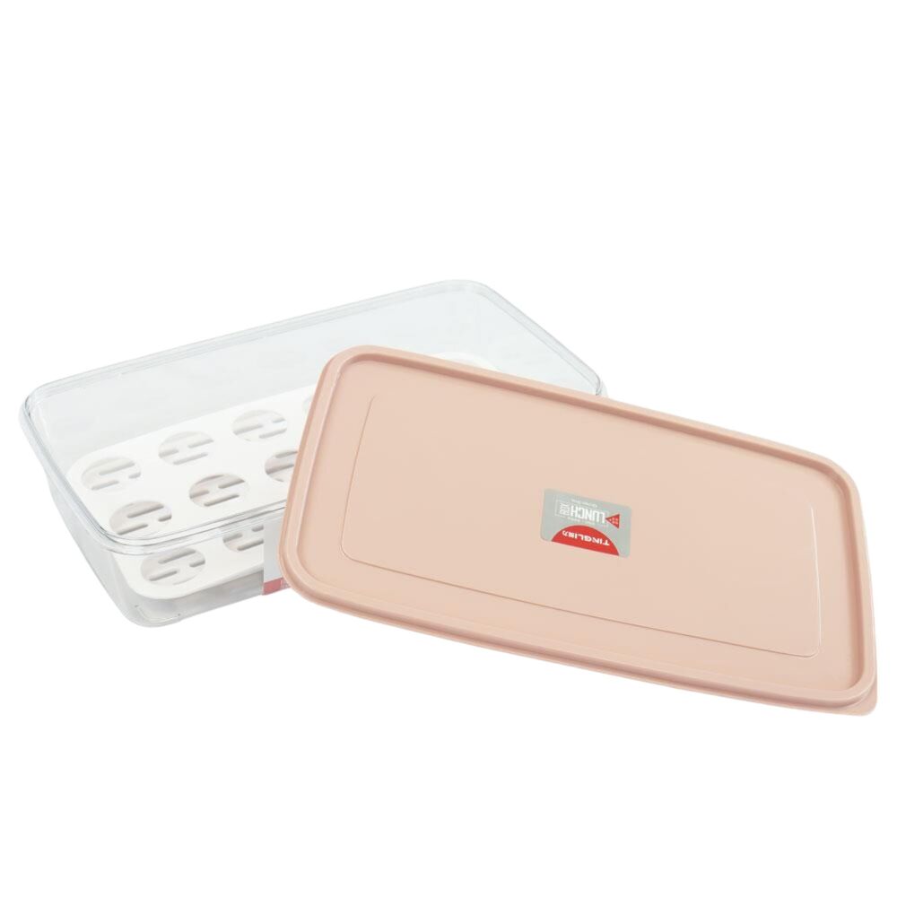 Organizador para Ovos Duplo Tampa de Plástico 18 Espaços Geladeira