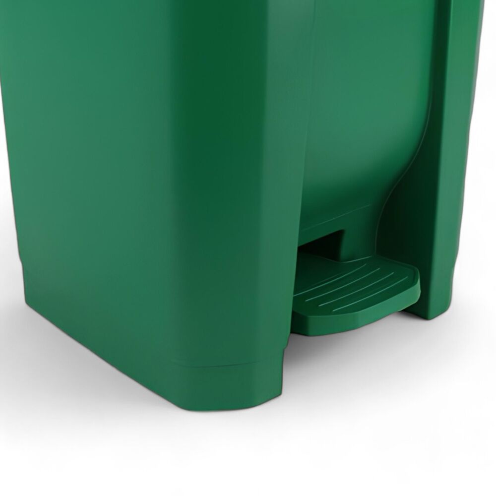 Lixeira Plástica com Pedal 50L Verde Grande Áreas Externas - Nobre