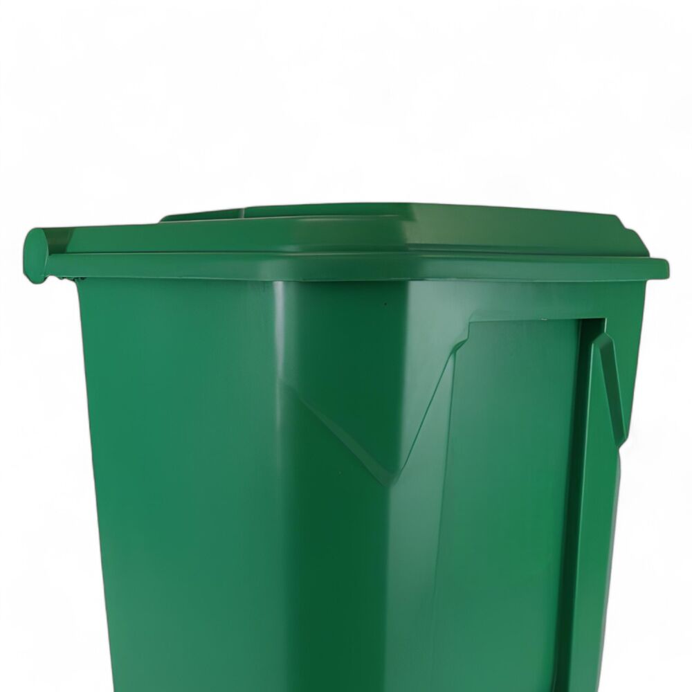 Lixeira Plástica com Pedal 50L Verde Grande Áreas Externas - Nobre