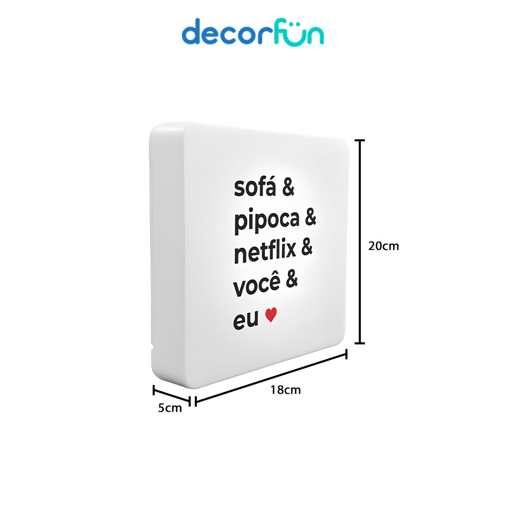 Luminária Slim Box LED Você & Eu