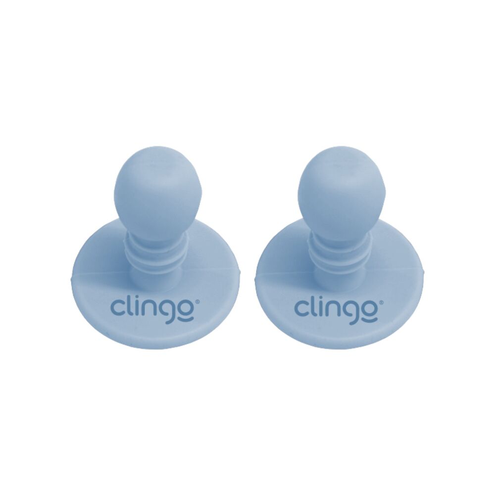 Talheres Flex de Silicone Azul – Seguros para Bebês com Escudo Limitador