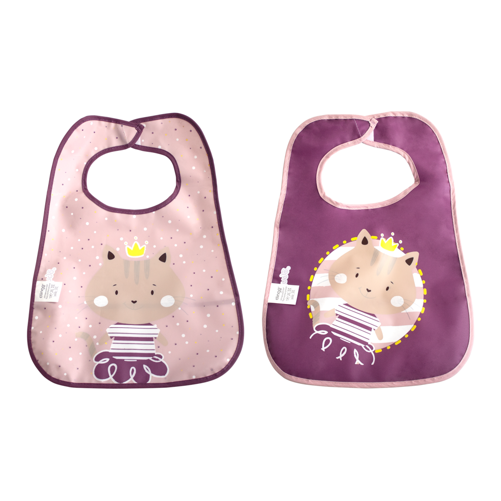 Kit com 2 Babadores com Coletor e Velcro Milky - Clingo