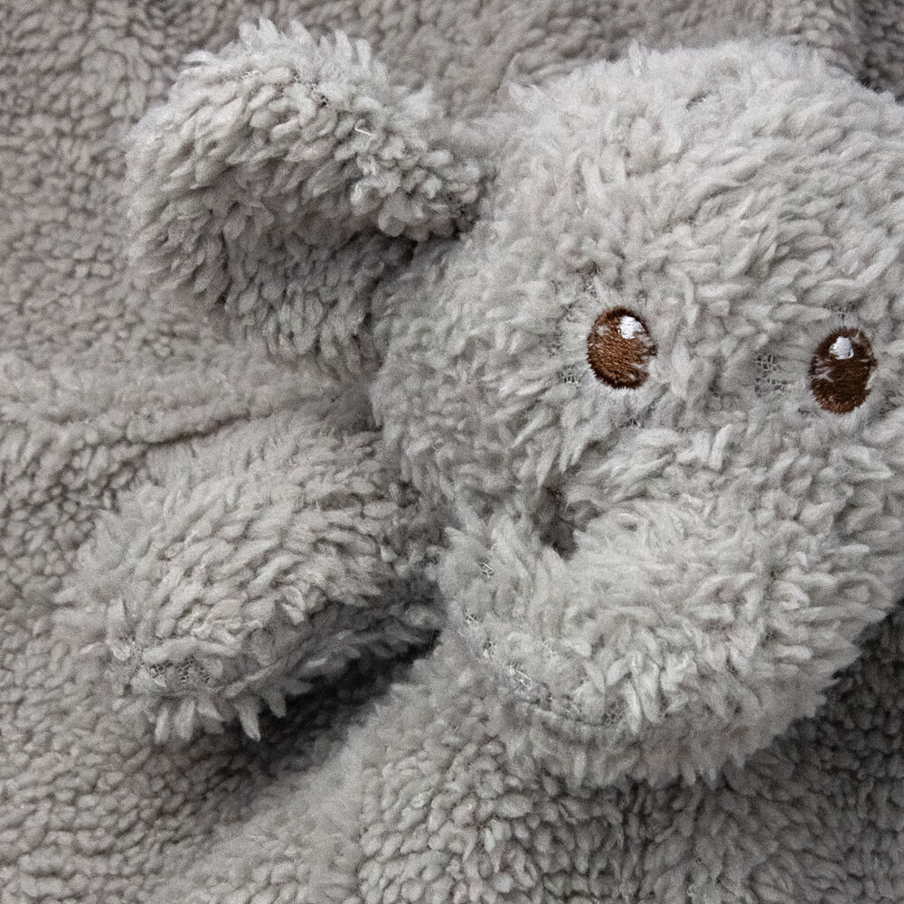 Naninha Soft Elefante Cinza com Tecido Suave e Confortável - Clingo
