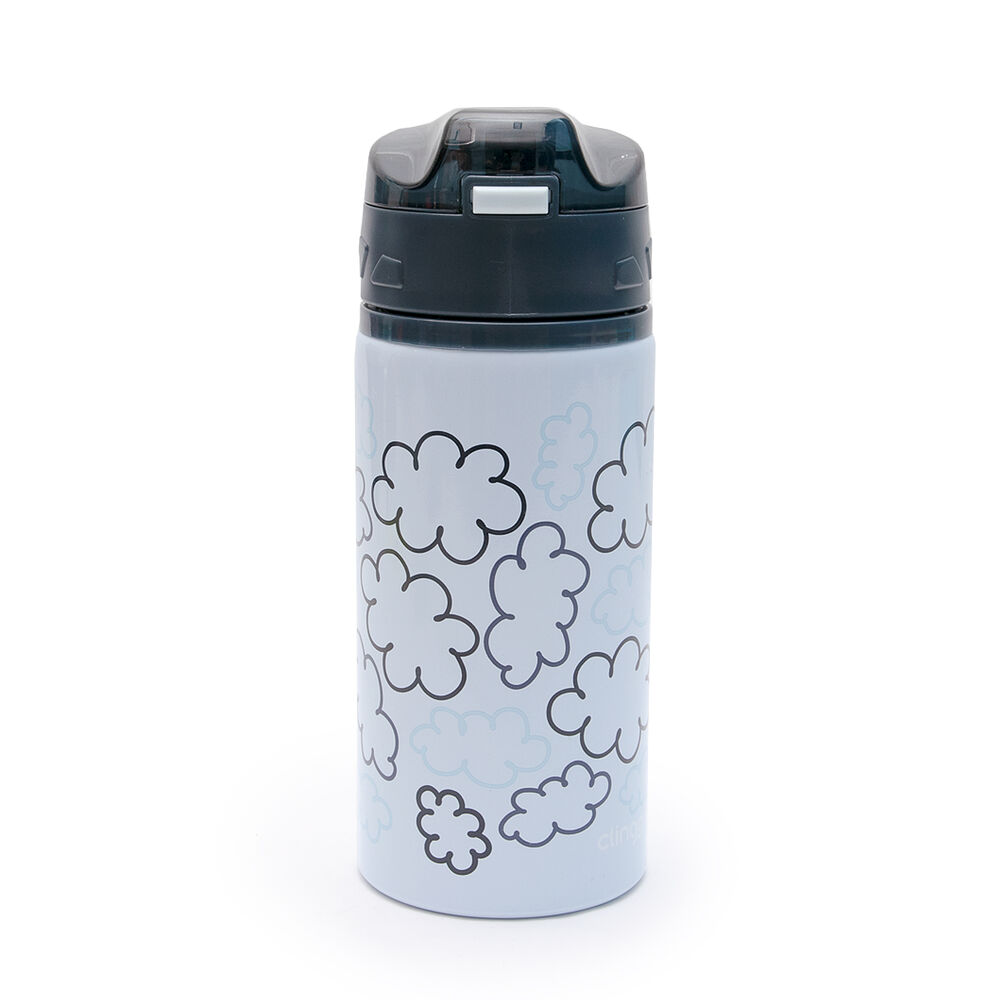 Garrafa de Alumínio 580ml Infantil com Canudo Silicone e Bico Ergonômico - Menino
