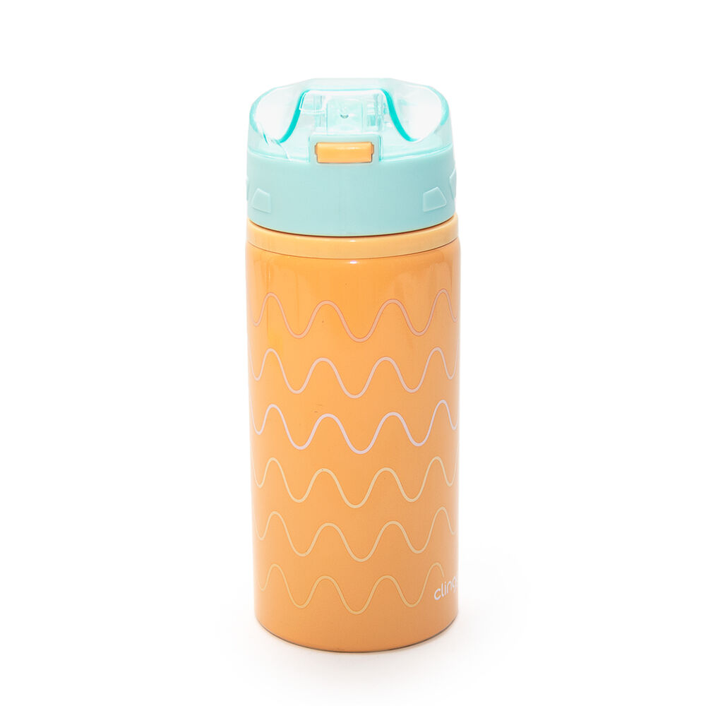 Garrafa de Alumínio 580ml Infantil com Canudo Silicone e Bico Ergonômico - Neutro