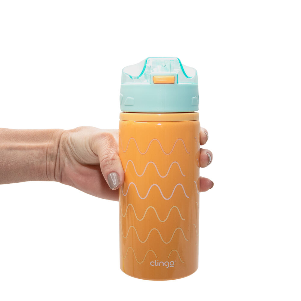 Garrafa de Alumínio 580ml Infantil com Canudo Silicone e Bico Ergonômico - Neutro