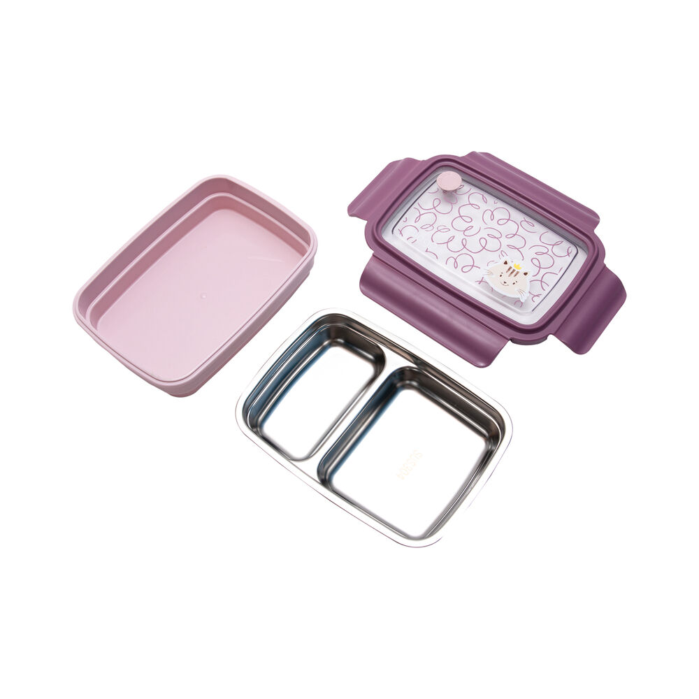 Bento Box Térmica Inox Milky com Divisórias - Lancheira Infantil