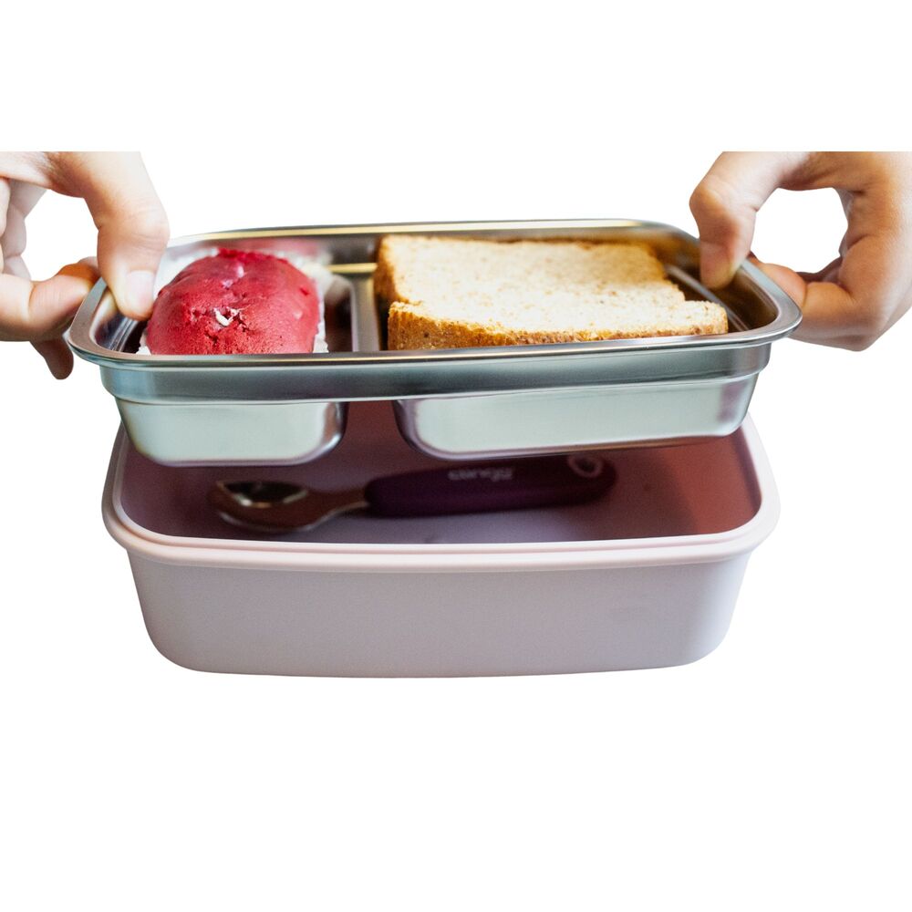 Bento Box Térmica Inox Milky com Divisórias - Lancheira Infantil