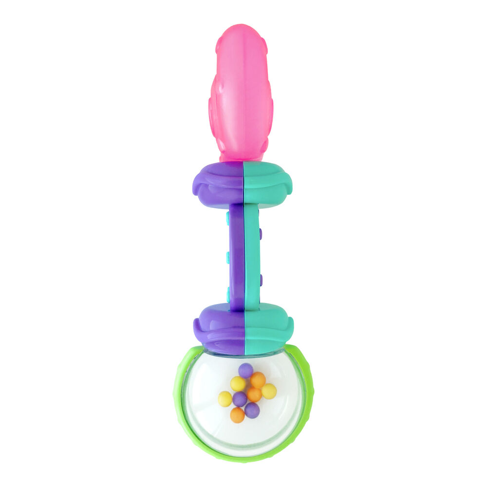 Mordedor Chocalho Rattle & Teethe Bright Starts Texturizado e Livre de BPA
