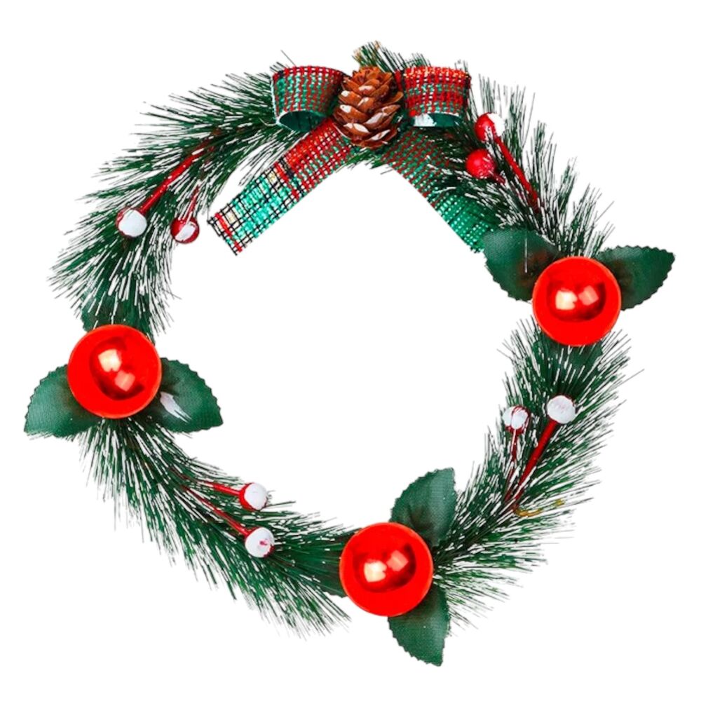 Guirlanda Natalina 19cm Decoração Zein com Bolinhas Cor Sortida