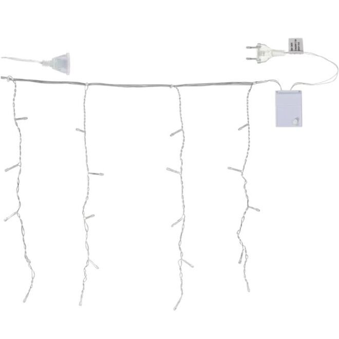 Pisca Pisca Natalino Cascata Cortina 1,5m Branco com 100 Leds