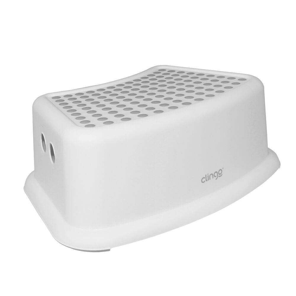 Degrau Infantil Antiderrapante Step Dots Cinza - Pia, Vaso e Banheira