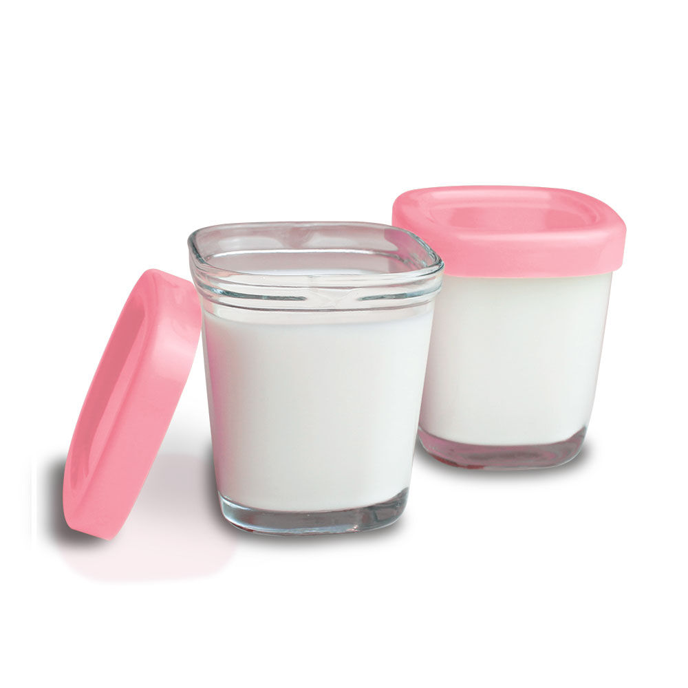 Potes de Armazenamento para Alimentos Clingo - 4 Unidades Rosas