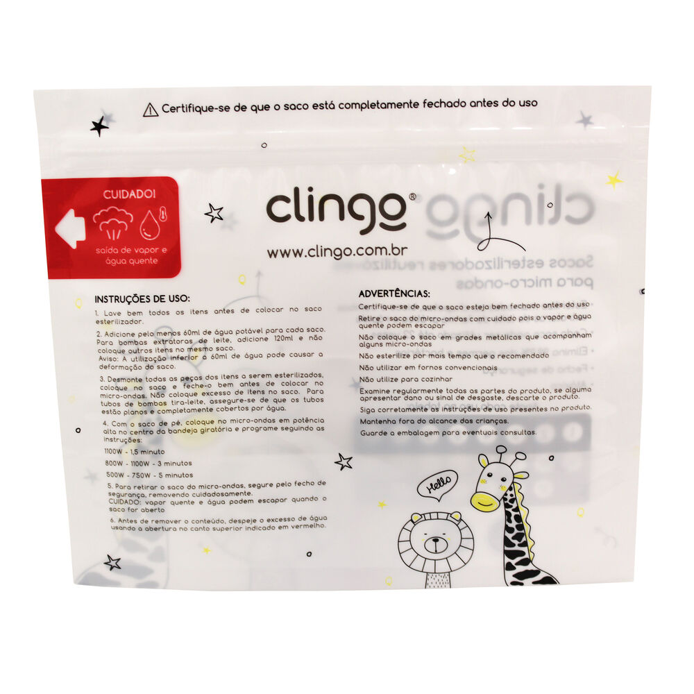 Esterilizador Microondas Clingo Smart - 5 Unidades