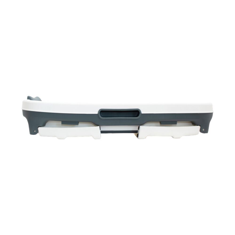 Banheira Portátil Dobrável Deluxe Cinza/Branco Grande - Clingo