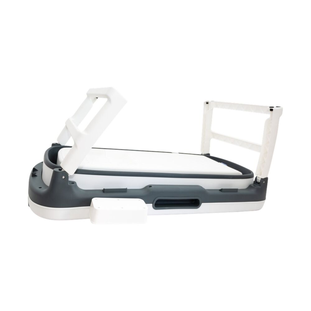 Banheira Portátil Dobrável Deluxe Cinza/Branco Grande - Clingo