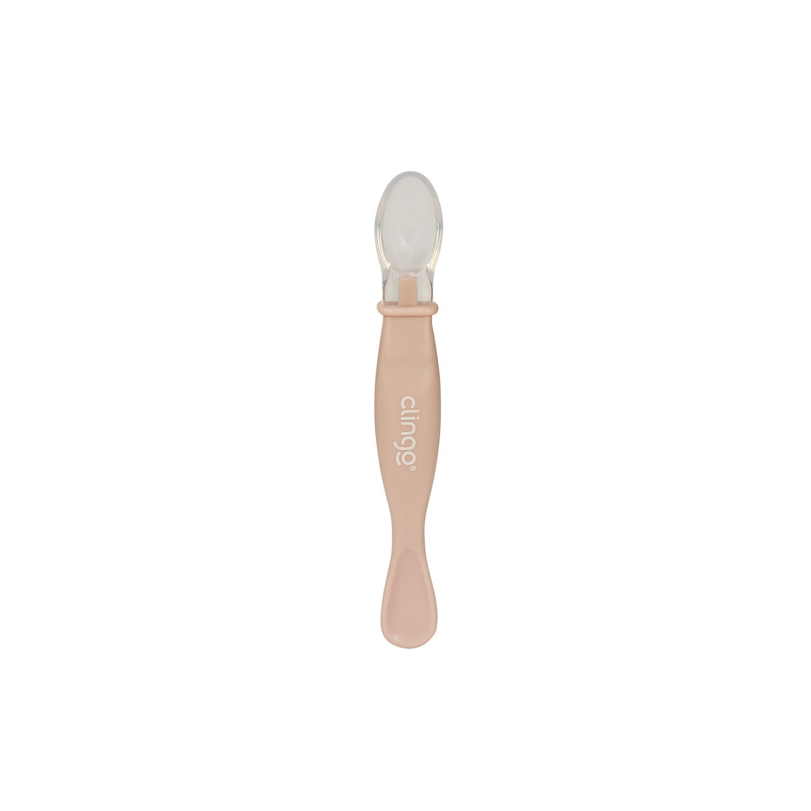 Colher Ponta Dupla Clingo Colors Neutro - Kit com 2 Unidades
