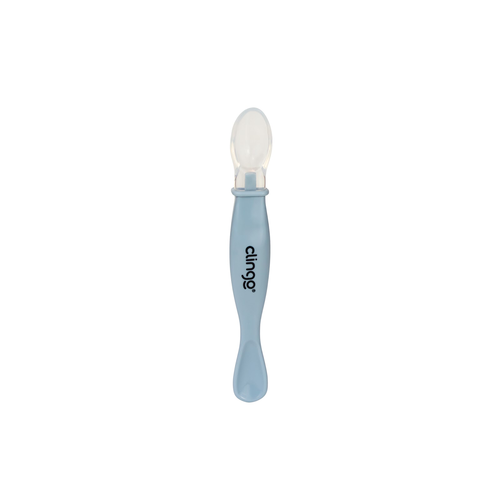Colher Ponta Dupla Colors Marinho Silicone Resistente para Bebês