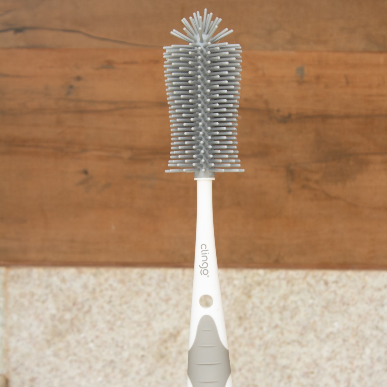Escova Silicone com Base para Mamadeira Limpeza Eficiente Prática