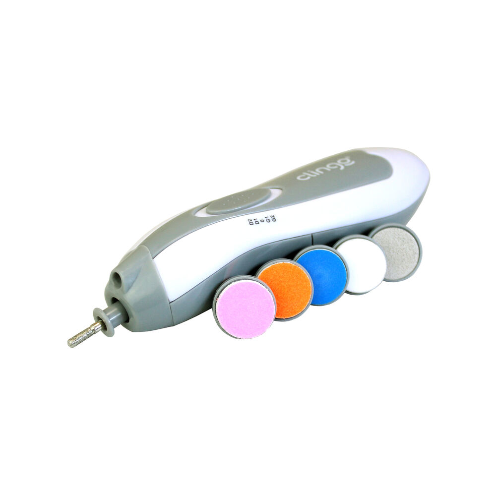 Kit Manicure Elétrica com LED 6 Lixas Bebê Mamãe - Clingo