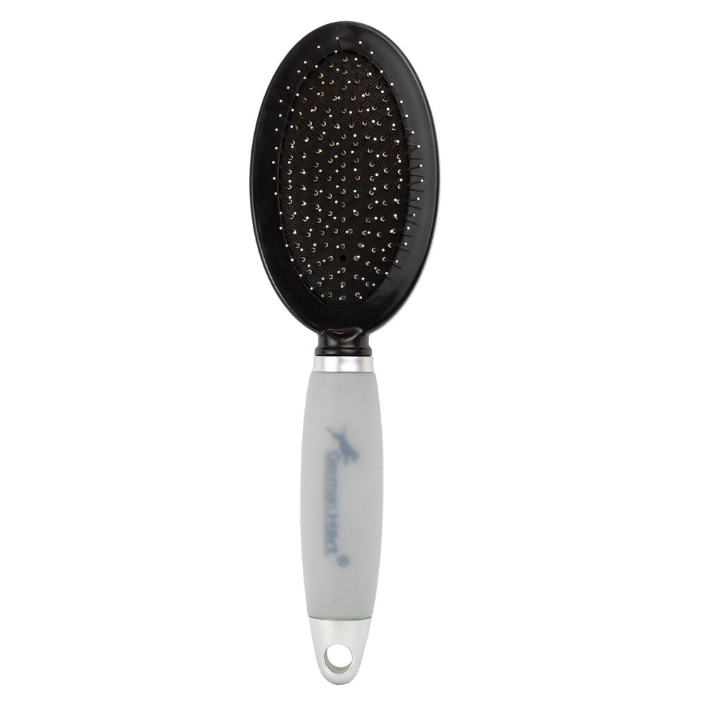 Escova Sem Bolinha Cinza G Remoção de Pelos e Nós Pinos de Metal Suave