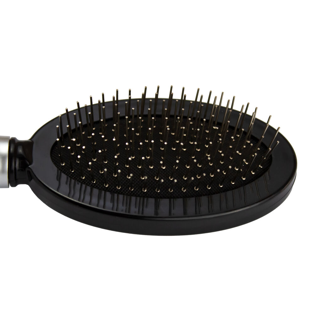 Escova Sem Bolinha Cinza G Remoção de Pelos e Nós Pinos de Metal Suave