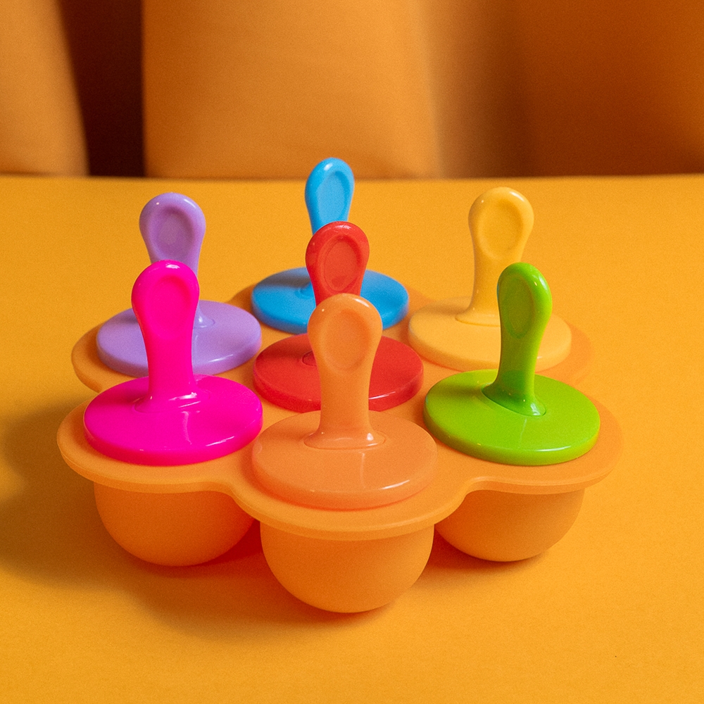 Forma Para 7 Picolés de Silicone Ice Flavors