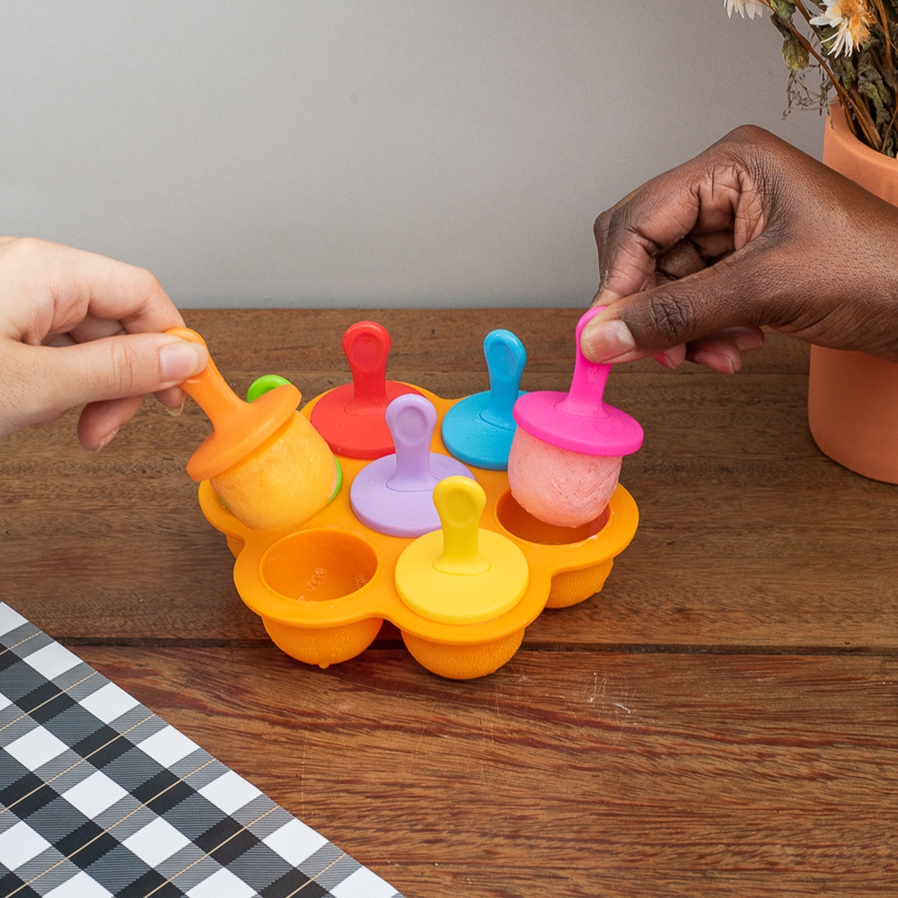 Forma Para 7 Picolés de Silicone Ice Flavors