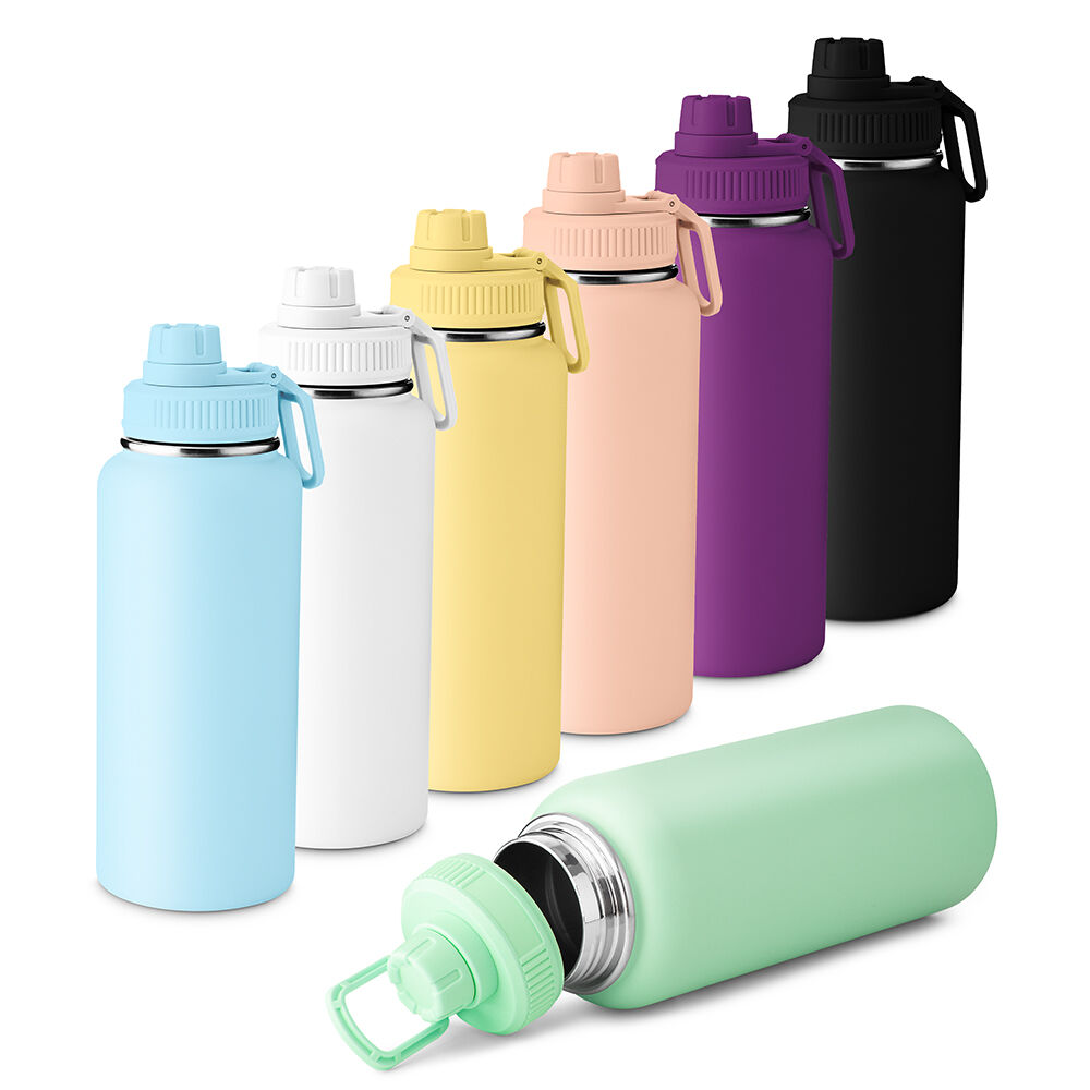Garrafa com Alça e Bico 960ml Parede Dupla Verde