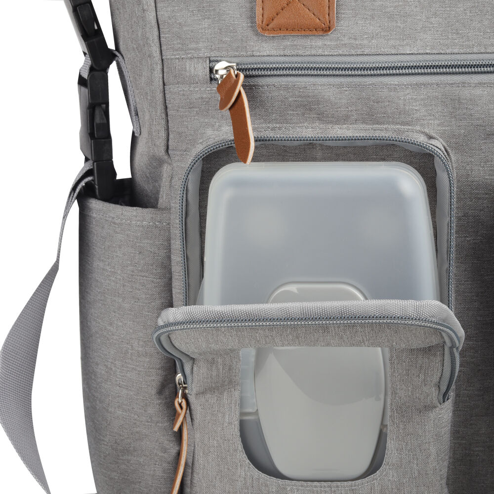Bolsa Multifuncional em Poliéster Cinza com Porta Lençinhos 29L