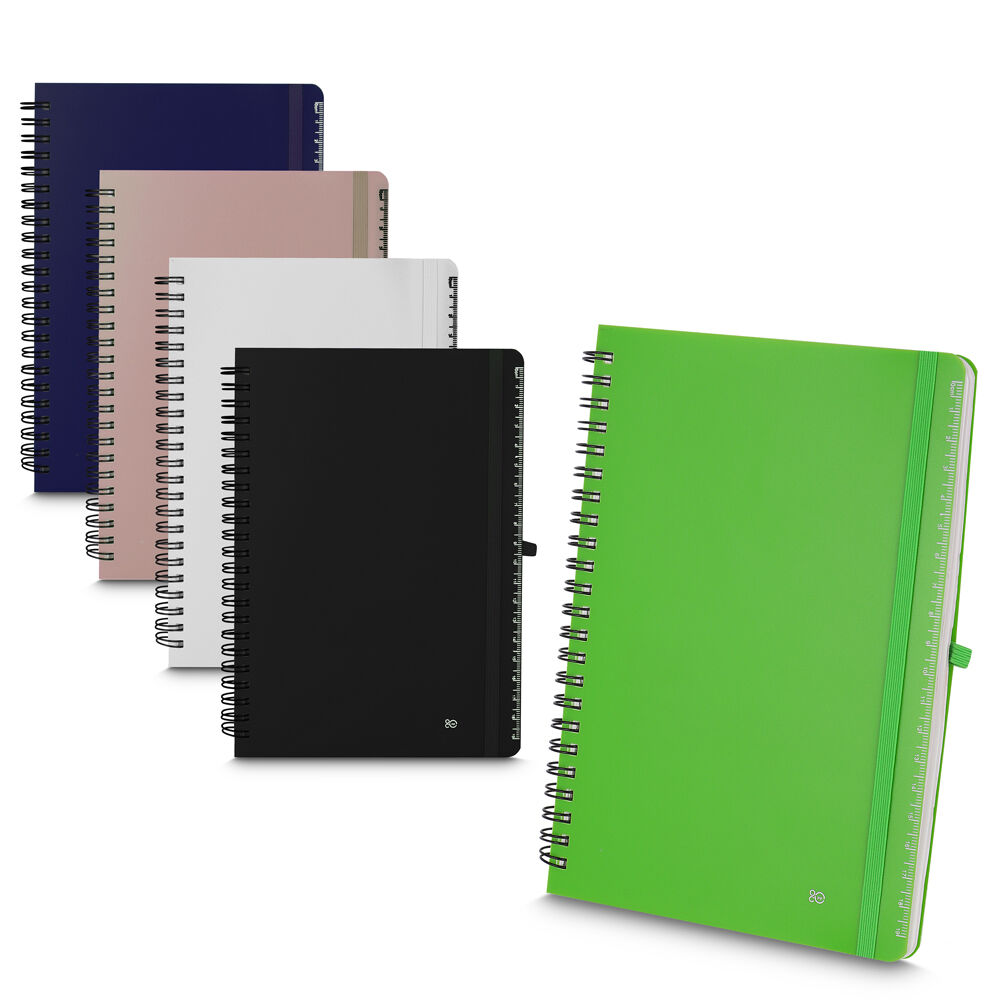 Caderno de Anotações com Suporte de Caneta 70 Folhas Azul