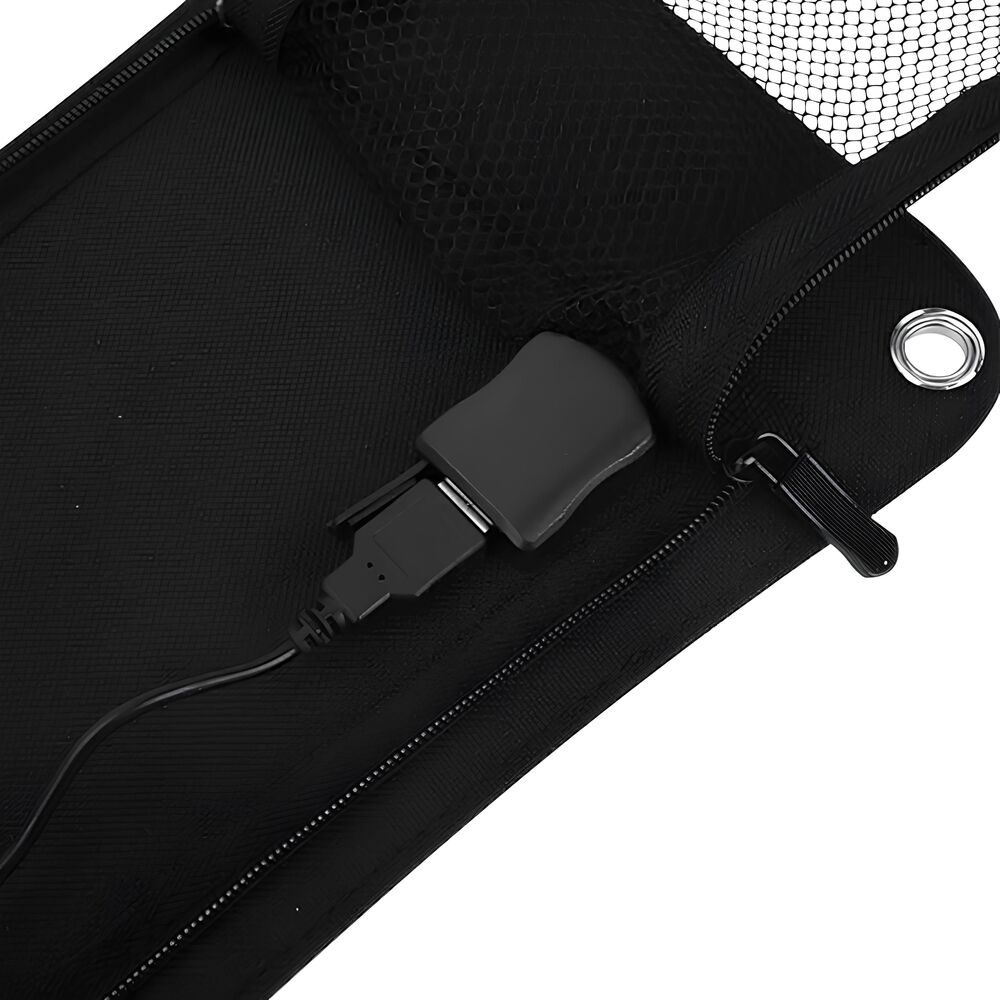 Kit Placa Solar Portátil 6,5W com Saída USB para Viagens