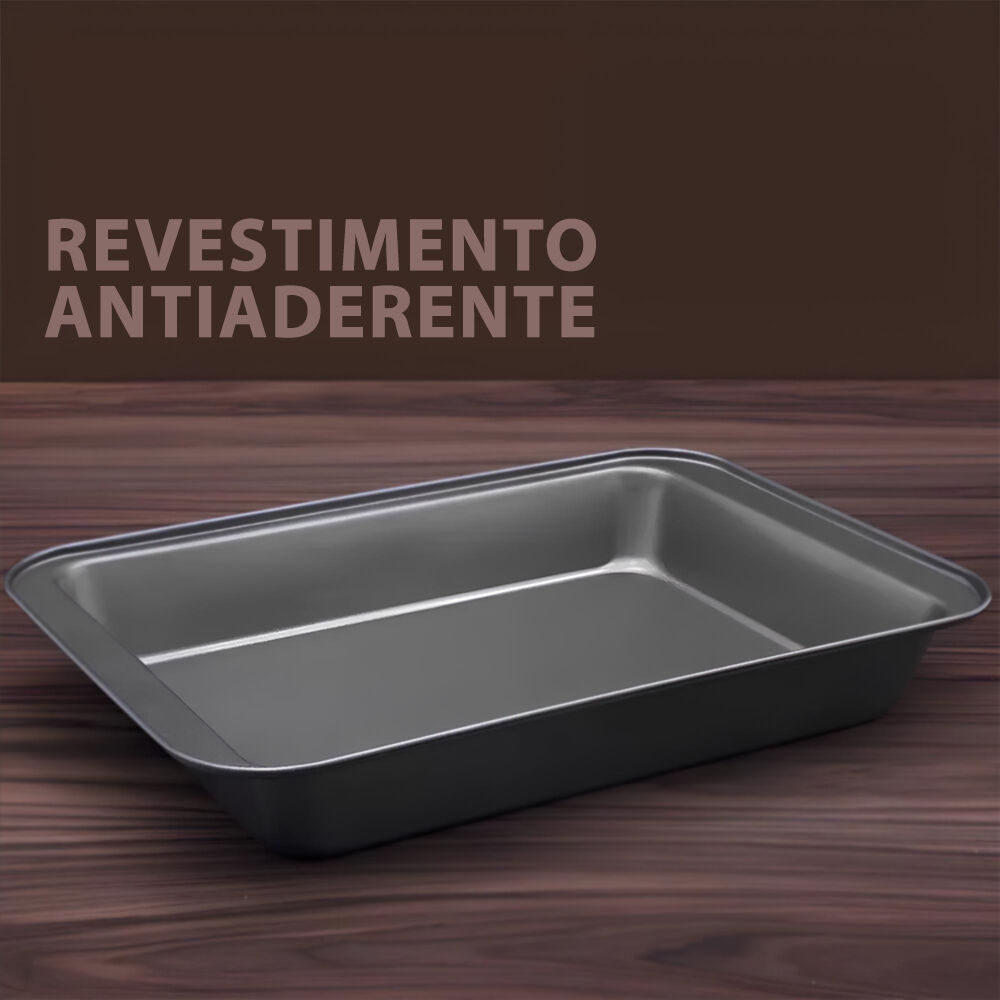 Forma Assadeira Antiaderente Retangular 37x25cm Forneável