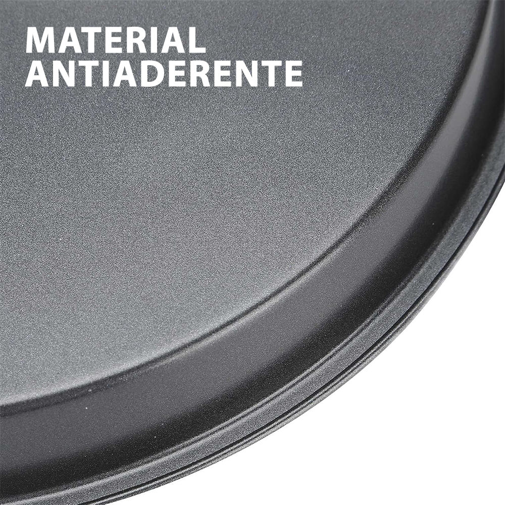 Forma para Assar Pizza 36cm Aço Antiaderente Forneável