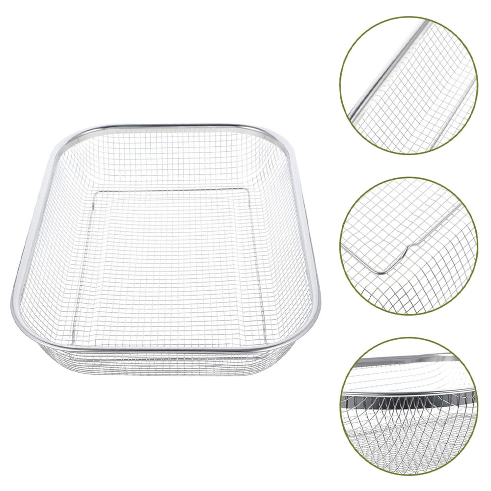 Cesto Telado Multiuso em Inox 22x30cm Fruteira de Mesa