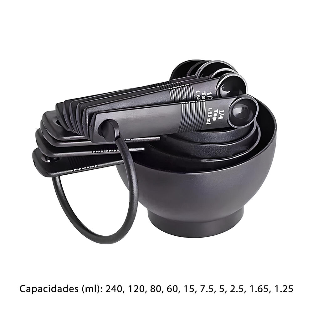 Conjunto de Colheres Medidoras em Plástico 10 Peças