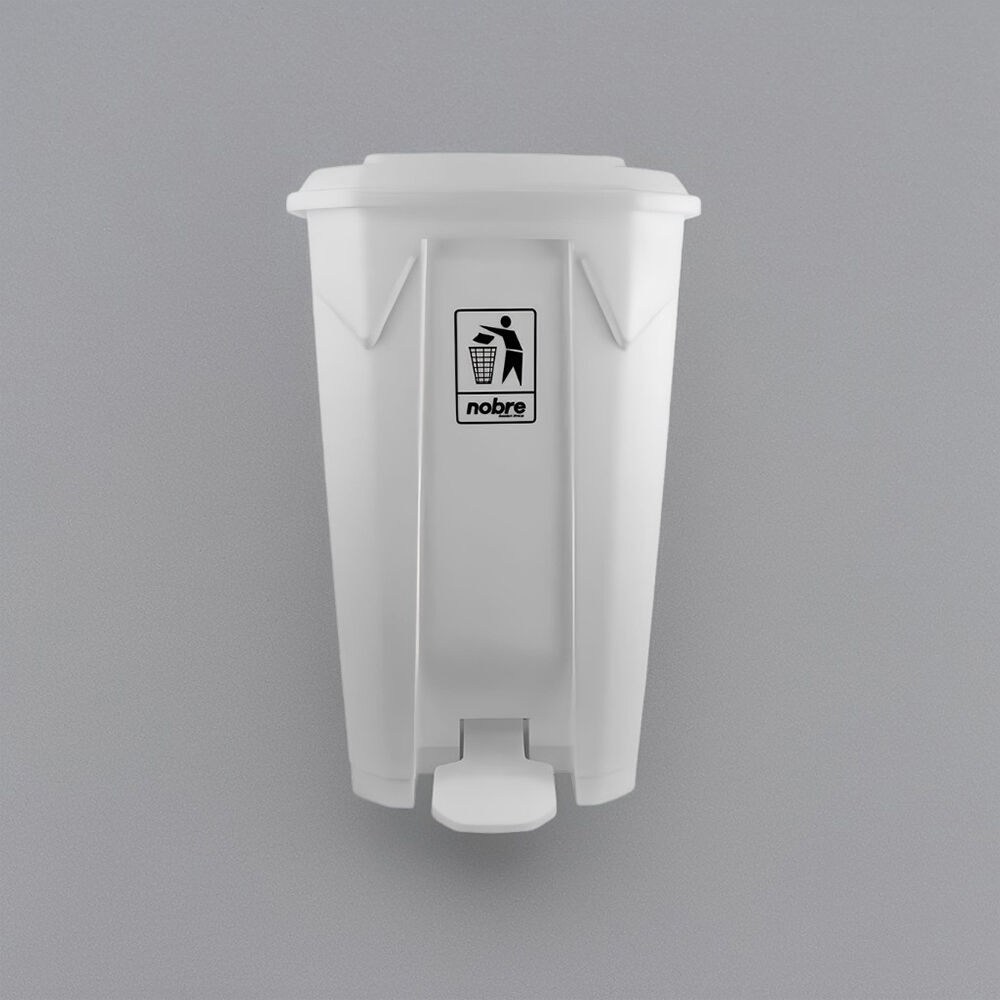 Lixeira em Plástico Resistente 100 Litros com Pedal - Branca