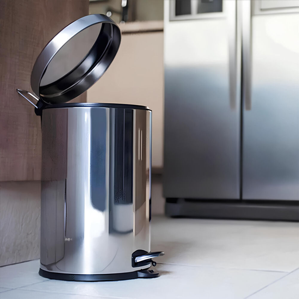 Lixeira de Chão Inox 5L com Pedal Compacta