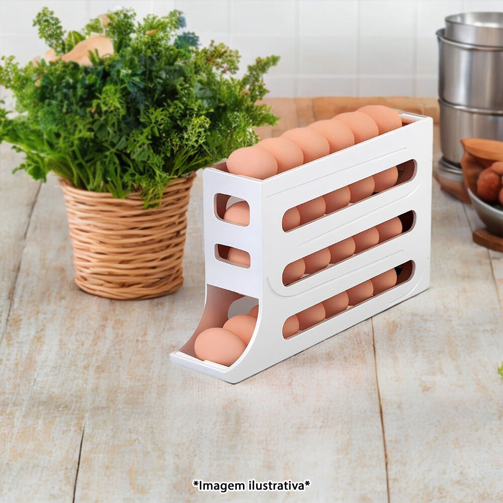 Dispenser Organizador para até 30 Ovos para Geladeira