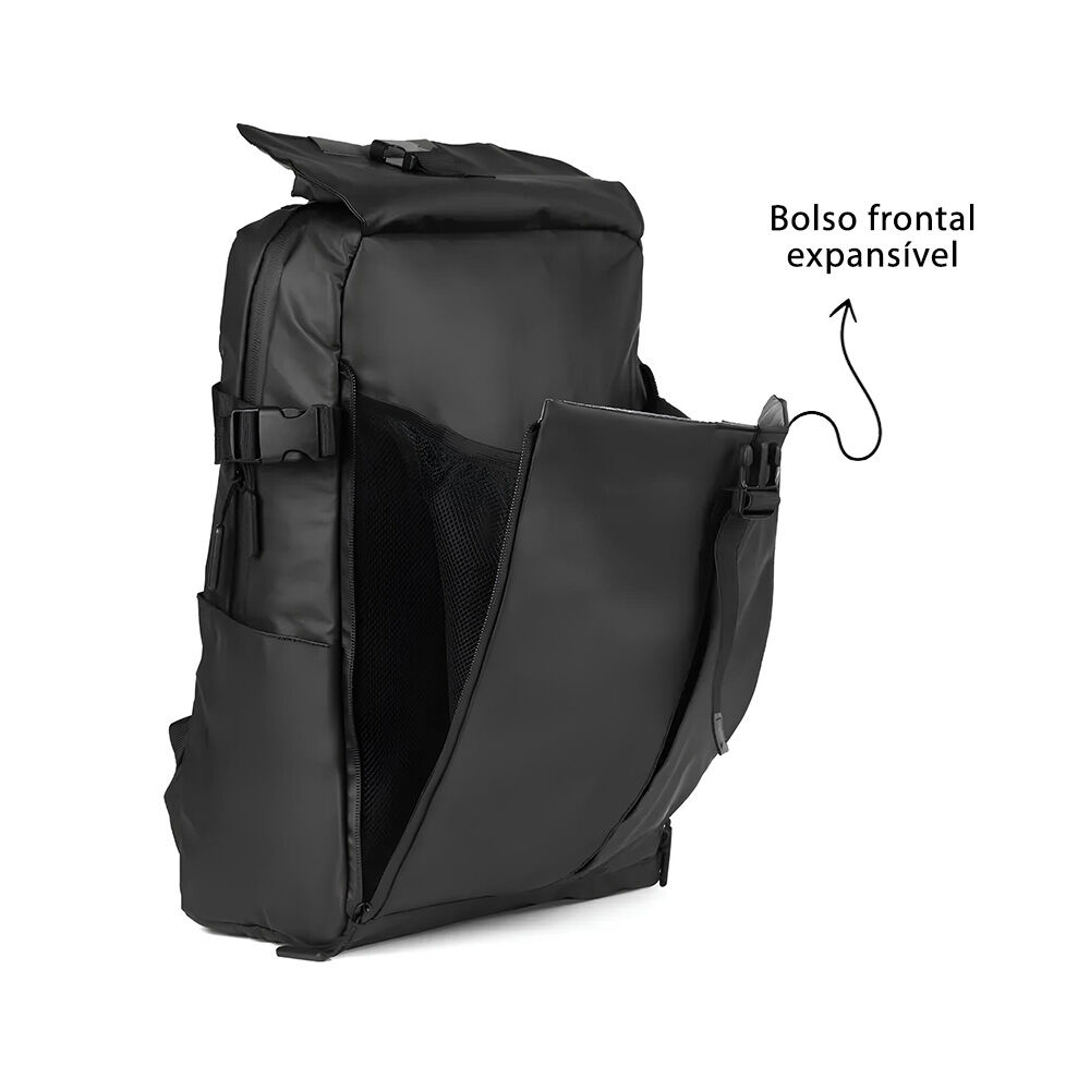 Mochila Executiva para Notebook 19L com Alças Acolchoadas e Engate para Mala